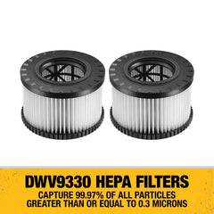 DeWalt DWV010 Dust Extractor, Automatic Filter Cleaning, 8-Gallon - image 3