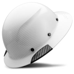 DAX White Carbon Full Brim Hard Hat - Gloss