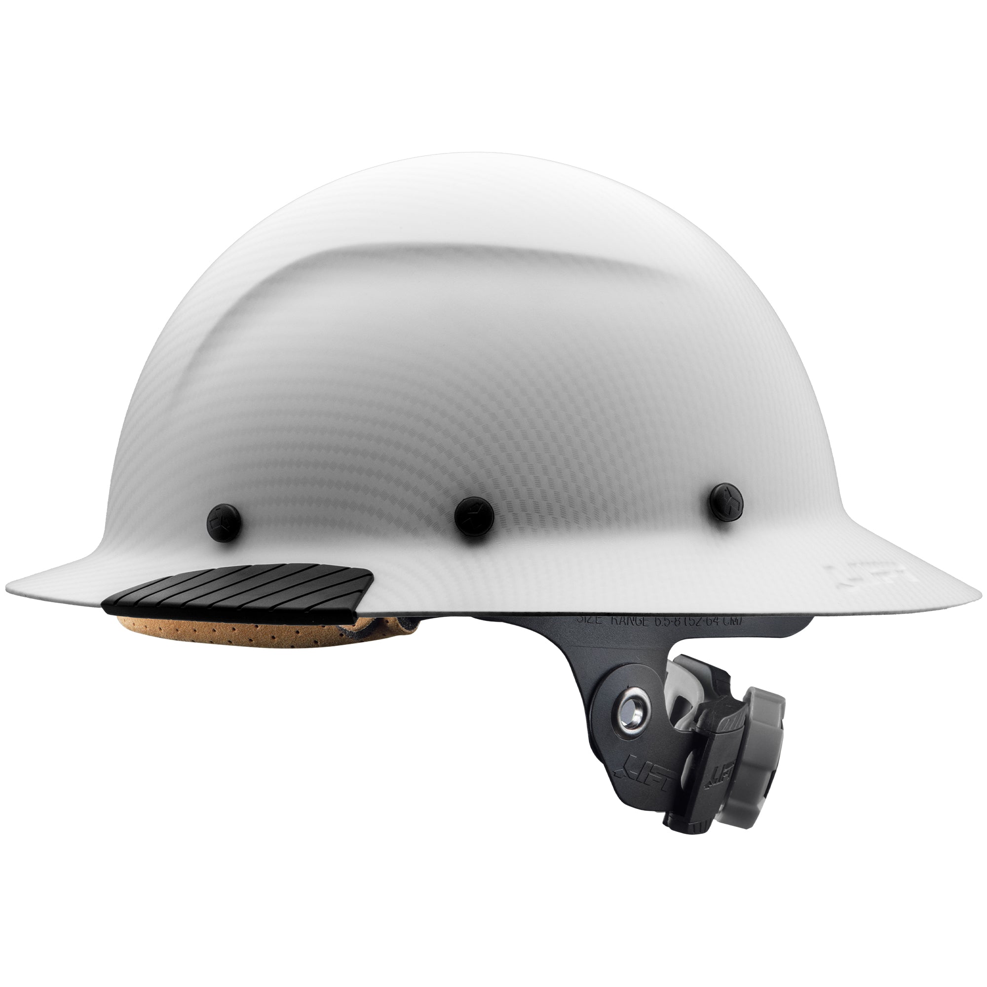 DAX White Carbon Full Brim Hard Hat - Matte