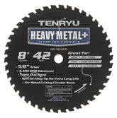 Tenryu HMC-20342DM: 8" x 42 Tooth Heavy Metal Plus Steel Cutting Blade