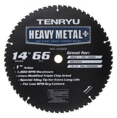 Tenryu HMC-35566DX: 14" x 66 Tooth Heavy Metal Plus Steel Cutting Blade