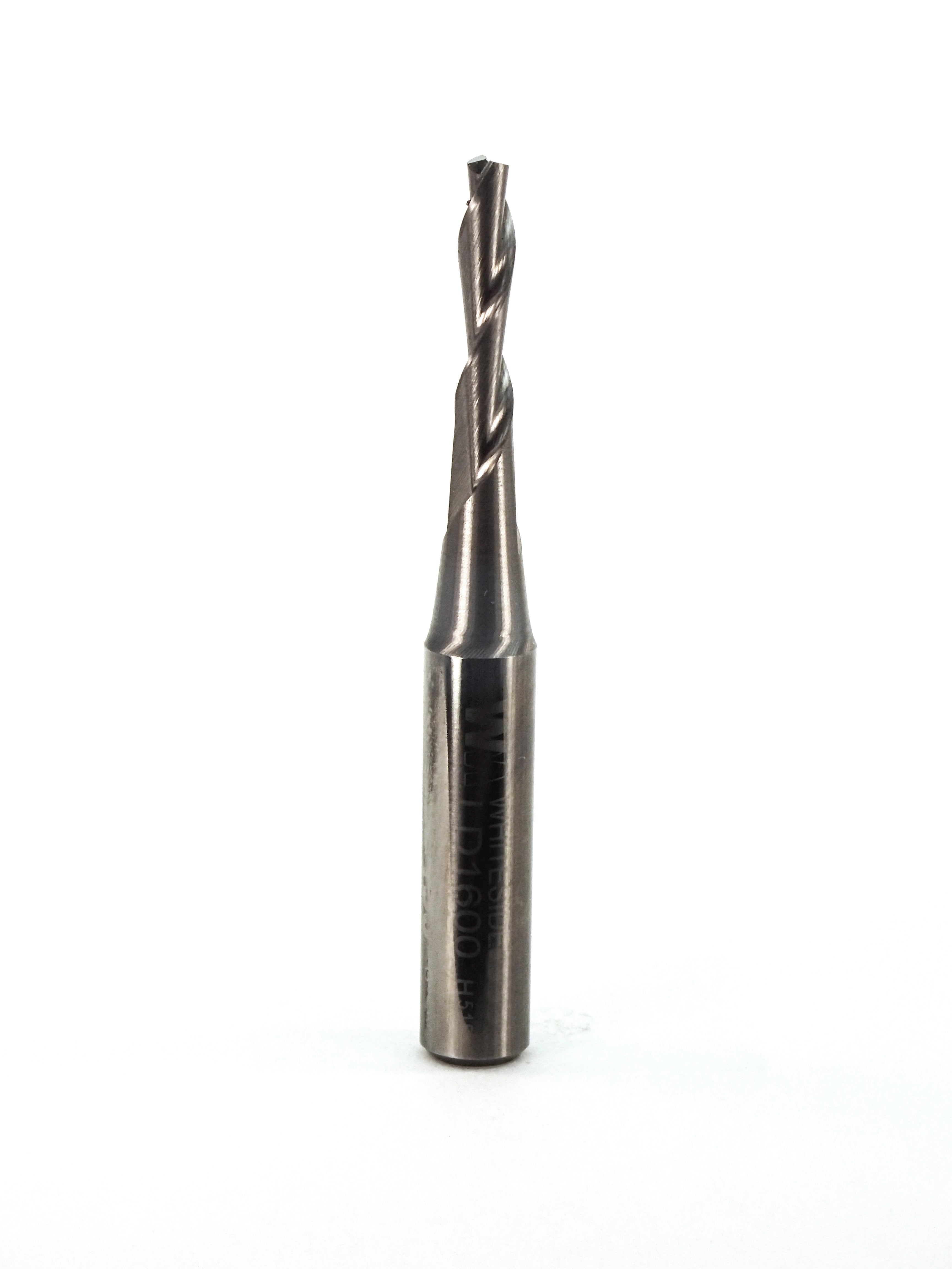 WHITESIDE LD1600 SOLID CARBIDE LEFT HAND DOWN CUT SPIRAL D=1/8" x 1/2" S=1/4"
