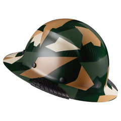 LIFT Safety HDC-20CJ DAX Carbon Fiber Full Brim Hard Hat - Ratchet Suspension - Jungle Camo Gloss