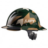 LIFT Safety HDC-20CJ DAX Carbon Fiber Full Brim Hard Hat - Ratchet Suspension - Jungle Camo Gloss