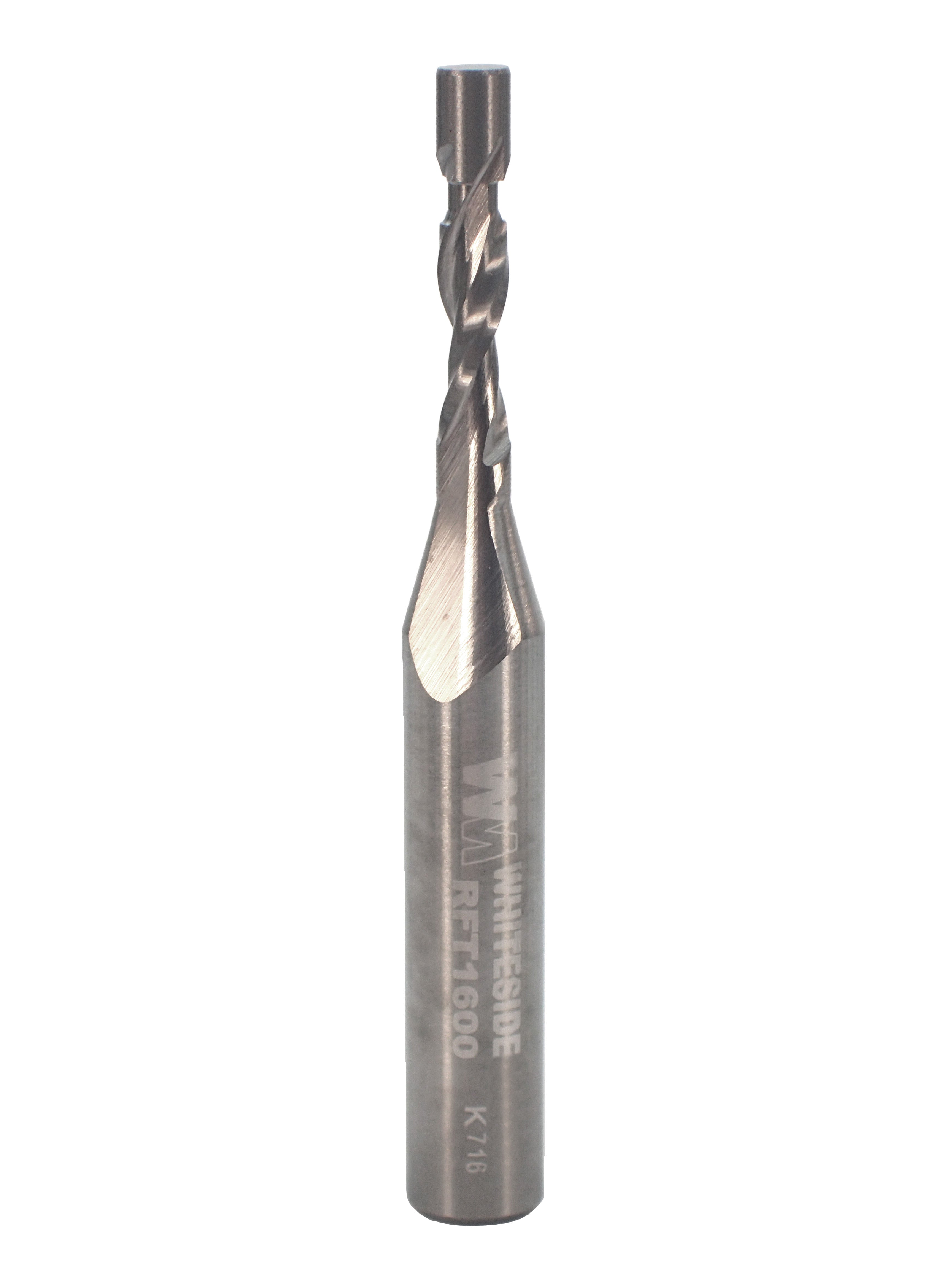 WHITESIDE RFT1600 SOLID CARBIDE UP CUT SPIRAL FLUSH TRIM D=1/8" x 3/8" S=1/4"