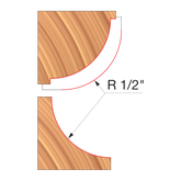 Freud UP136-IC 4-1/4" x 1-23/64" x 1-1/4" Combination Convex & Concave Cutters