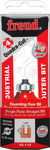 Freud 34-110 1/4" Radius Rounding Over Bit (Quadra-Cut)