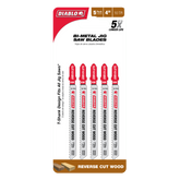 Diablo DJT101BRF5 4" 10TPI Bi-Metal Jig Saw Blades for Reverse Wood Cuts (5-Pack)