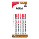 Diablo DJT101DF5 4" 6TPI Bi-Metal Jig Saw Blades for Wood (5-Pack)