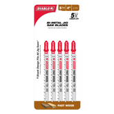 Diablo DJT144DF5 4" 6TPI Bi-Metal Jig Saw Blades for Wood (5-Pack)