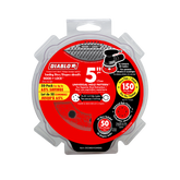 Diablo DCD050150H50G 5" 150-Grit Hook & Lock™ ROS Sanding Discs (50-Pack)