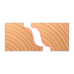 Freud UP283-IC 3-15/16" x 63/64" x 1-1/4" Matched Reverse Detail Cutters