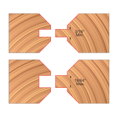 Freud UP190-IC 4-1/8" x 31/32"-1-5/64" x 1-1/4" V-Paneling Cutter Sets