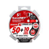 Diablo DND050400H60P 5" 400 Grit (Micro Fine) SandNET™ Discs with Connection Pad (50-Pack)
