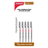 Diablo DJT101AO5 3-1/4" 20TPI High Carbon Steel Jig Saw Blade Set for Wood (5-Pack)