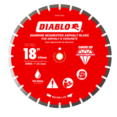 Diablo DMADA1800 18" Diamond Segmented Blade for Asphalt