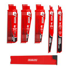 Diablo DS0014SCA AMPED™ Demo Demon™ & Steel Demon™ Carbide Teeth Reciprocating Blade Set(14-pc )