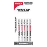 Diablo DJT118A5 3-5/8" 17/24TPI High Speed Steel Jig Saw Blades for Medium Metal (5-Pack)