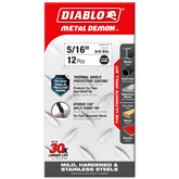 Diablo DMD516JB 5/16" Metal Demon™ Drill Bits for Mild, Hardened and Stainless Steels (2-Pack)