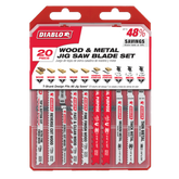 Diablo DJT20S Jig Saw Blade Set for Wood, Metal and Plastics (20-Piece)