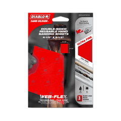 Diablo DWS045XFNF03G Diablo Sand Demon™ 4-1/2" x 5-1/2" Ultra Fine Grit Double-Sided Reusable Hand Sanding Sheet (3-Pieces)