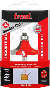 Freud 34-116 1/2" Radius Rounding Over Bit (Quadra-Cut)