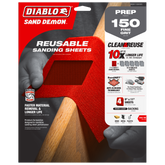 Diablo DND911120H05G 9" x 11" 120-Grit SandNET™ Reusable Sanding Sheets (5-Piece)