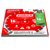Diablo DMADA1600 16" Diamond Segmented Blade for Asphalt
