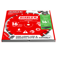 Diablo DMADA1600 16" Diamond Segmented Blade for Asphalt