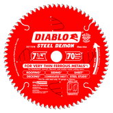 Diablo D0770FM 7" x 70-Teeth Steel Demon™ Saw Blade for Thin Metal