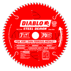 Diablo D0770FM 7" x 70-Teeth Steel Demon™ Saw Blade for Thin Metal