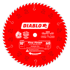 Diablo D1060S 10" x 60-Teeth Fine Finish Saw Blade for Wood