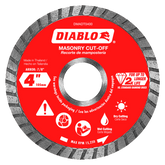 Diablo DMADT0400 4" Diamond Turbo Masonry Cut-Off Disc
