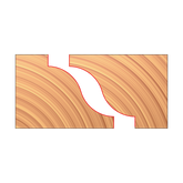 Freud UP284-IC 3-15/16" x 63/64" x 1-1/4" Matched Reverse Detail Cutters