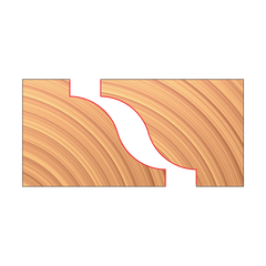 Freud UP284-IC 3-15/16" x 63/64" x 1-1/4" Matched Reverse Detail Cutters