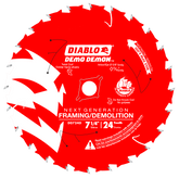 Diablo D0724DA 7-1/4" x 24-Teeth Demo Demon™ Framing/Demolition Saw Blade for Wood
