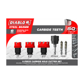 Diablo DHS06CFS 6 pc Steel Demon™ Carbide Teeth Hole Cutter Set (6-Pieces)