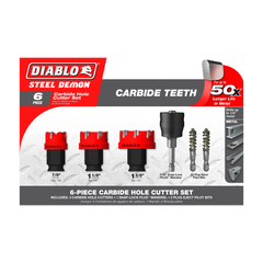 Diablo DHS06CFS 6 pc Steel Demon™ Carbide Teeth Hole Cutter Set (6-Pieces)