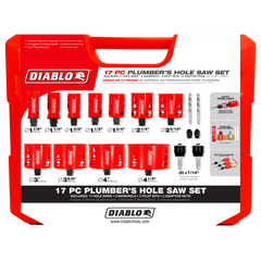 Diablo DHS17SPL 17 pc Bi-Metal Hole Saw Set for Plumbers