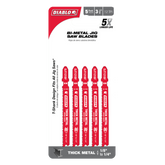 Diablo DJT121BF5 3-3/8" 12TPI Bi-Metal Jig Saw Blades for Thick Metal (5-Pack)