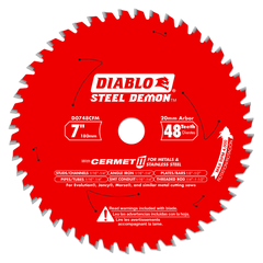 Diablo D0748CFM 7" x 48-Teeth Steel Demon™ Cermet II Saw Blade for Medium Metal