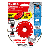 Diablo DCX045040B01F 4-1/2" 40-Grit Steel Demon™ Flap Disc for Metal with Speed Hub