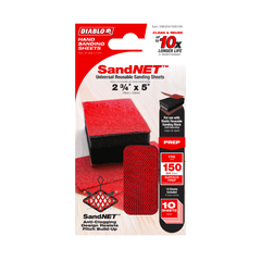 Diablo DND234150S10N 2-3/4" x 5" 150-Grit SandNET™ Reusable Sanding Sheets (10-Piece)