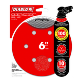 Diablo DCD060100H10G 6" 100 Grit (Medium) ROS Hook & Lock™ Discs (10-Pack)