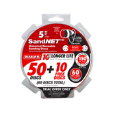 Diablo DND050150H60P 5" 150 Grit (Fine) SandNET™ Discs with Connection Pad (50-Pack)