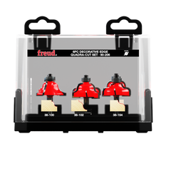 Freud 90-206 6 Piece Decorative Edge Quadra-Cut™ Router Bit Set