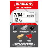 Diablo DMD764JB 7/64" Metal Demon™ Drill Bit for Mild, Hardened and Stainless Steels