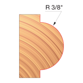 Freud UP124-IC 3-9/16" x 1-9/32" x 1-1/4" Concave Radius Cutters
