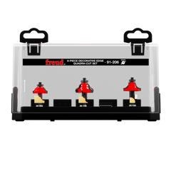 Freud 91-206 6 Piece Decorative Edge Quadra-Cut™ Router Bit Set