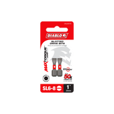 Diablo DSL681P2 1" SL6-8 Slotted Drive Bits (2-Pack)